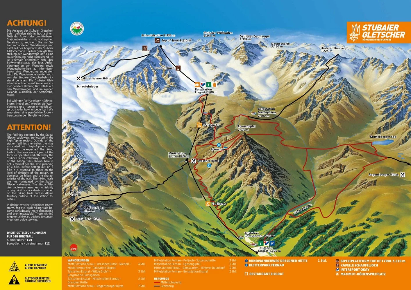 Stubaital - resort map