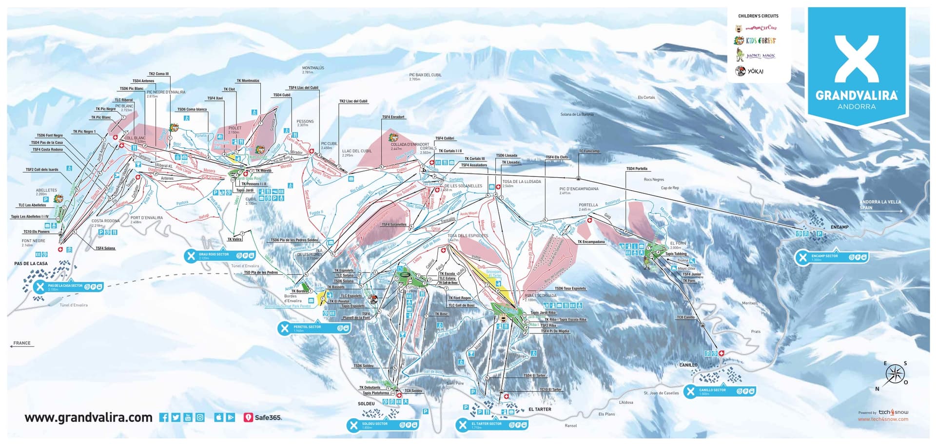 El Tarter ski map